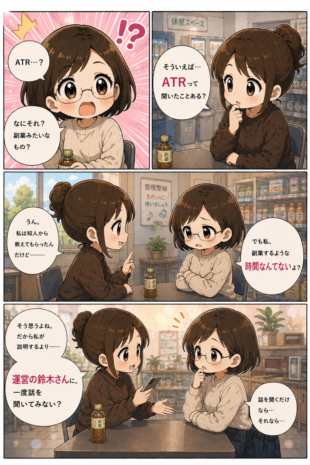 ATRに興味を持ち運営者へ相談する漫画