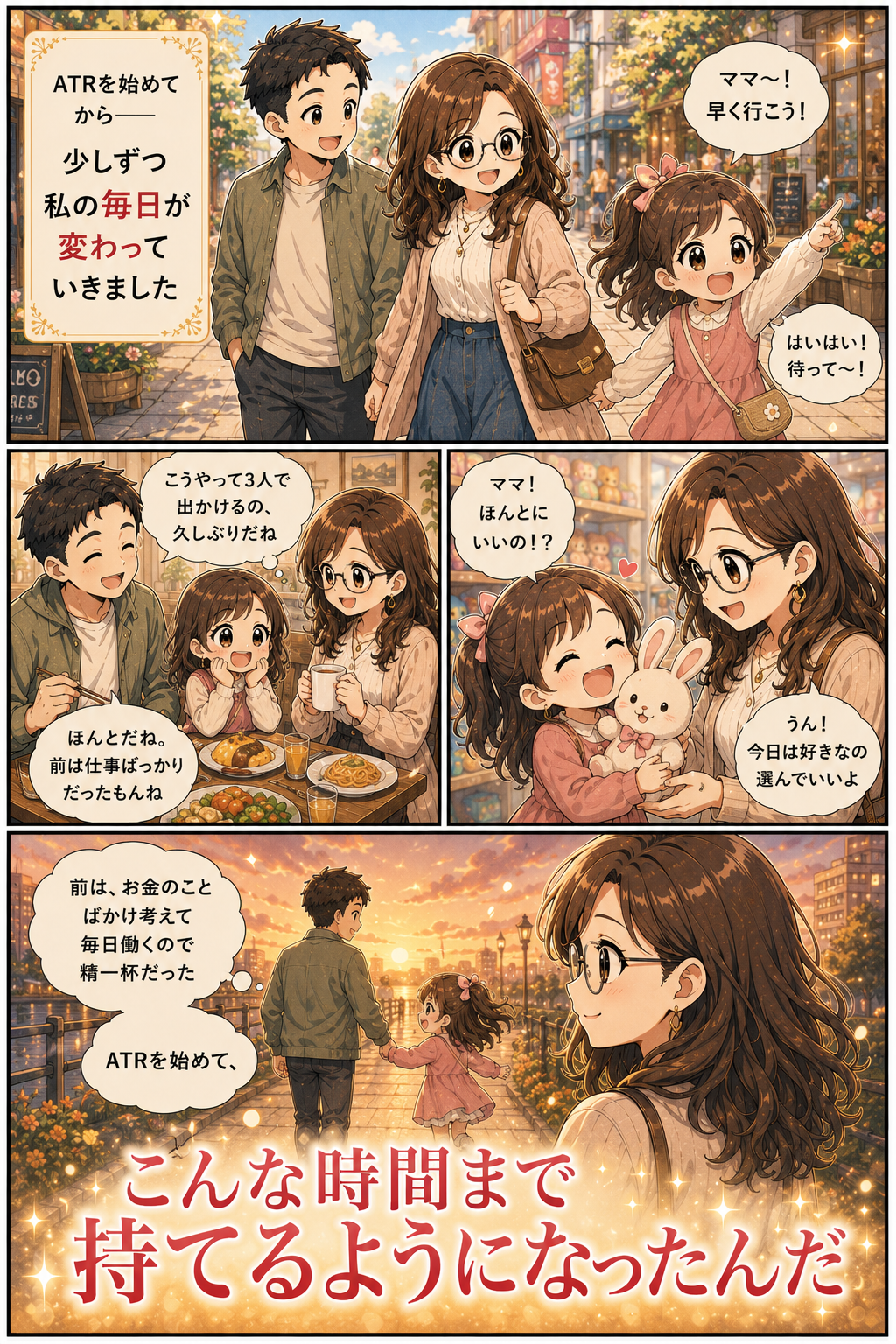 ATRを始めて家族との時間が増える漫画