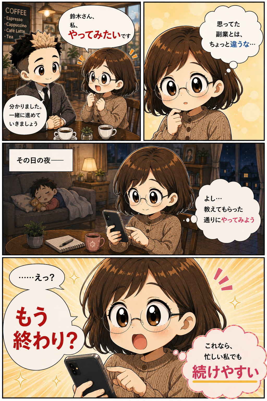 ATRをやってみたいと決めて操作する漫画